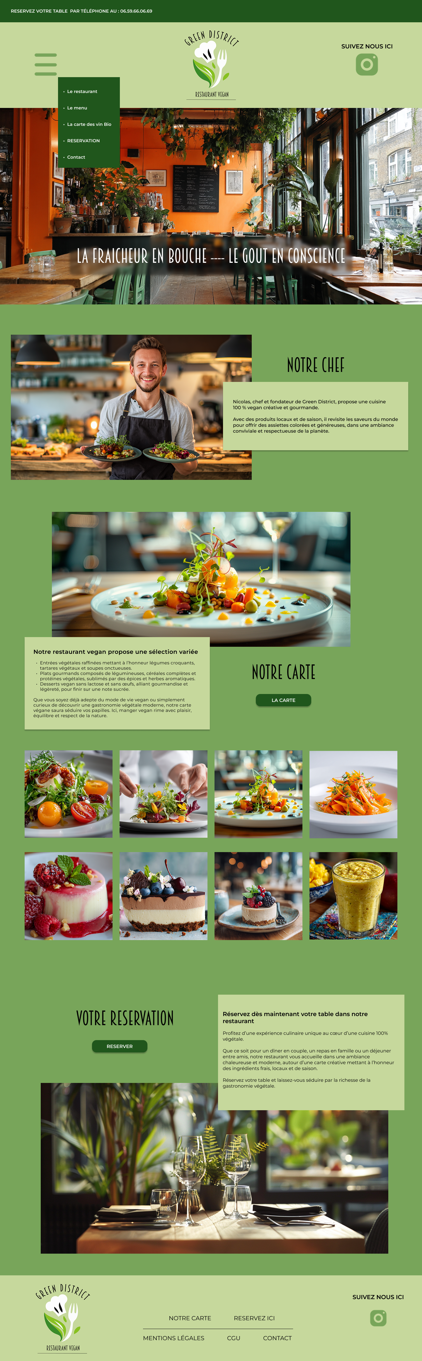 Restaurant Vegan - Full page